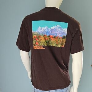 H&M Brown Short Sleeve Tee Classic Crew Neck